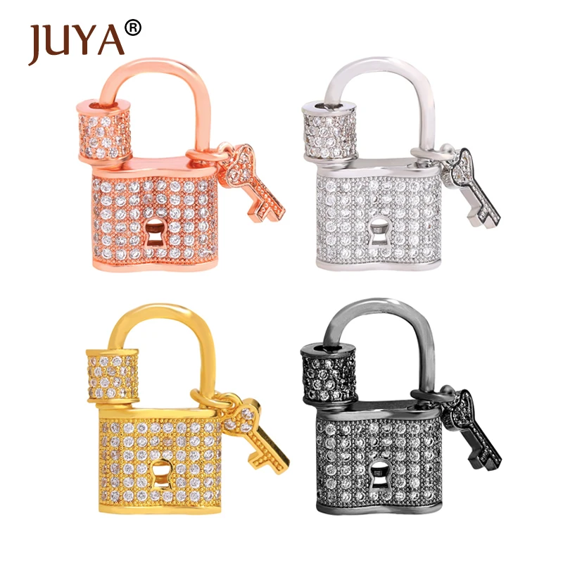 

Juya Cubic Zirconia Screw Clasp Spiral Lock Clasps Hand Made Accessories For DIY Woman Necklace Luxury Jewelry Making Supplies
