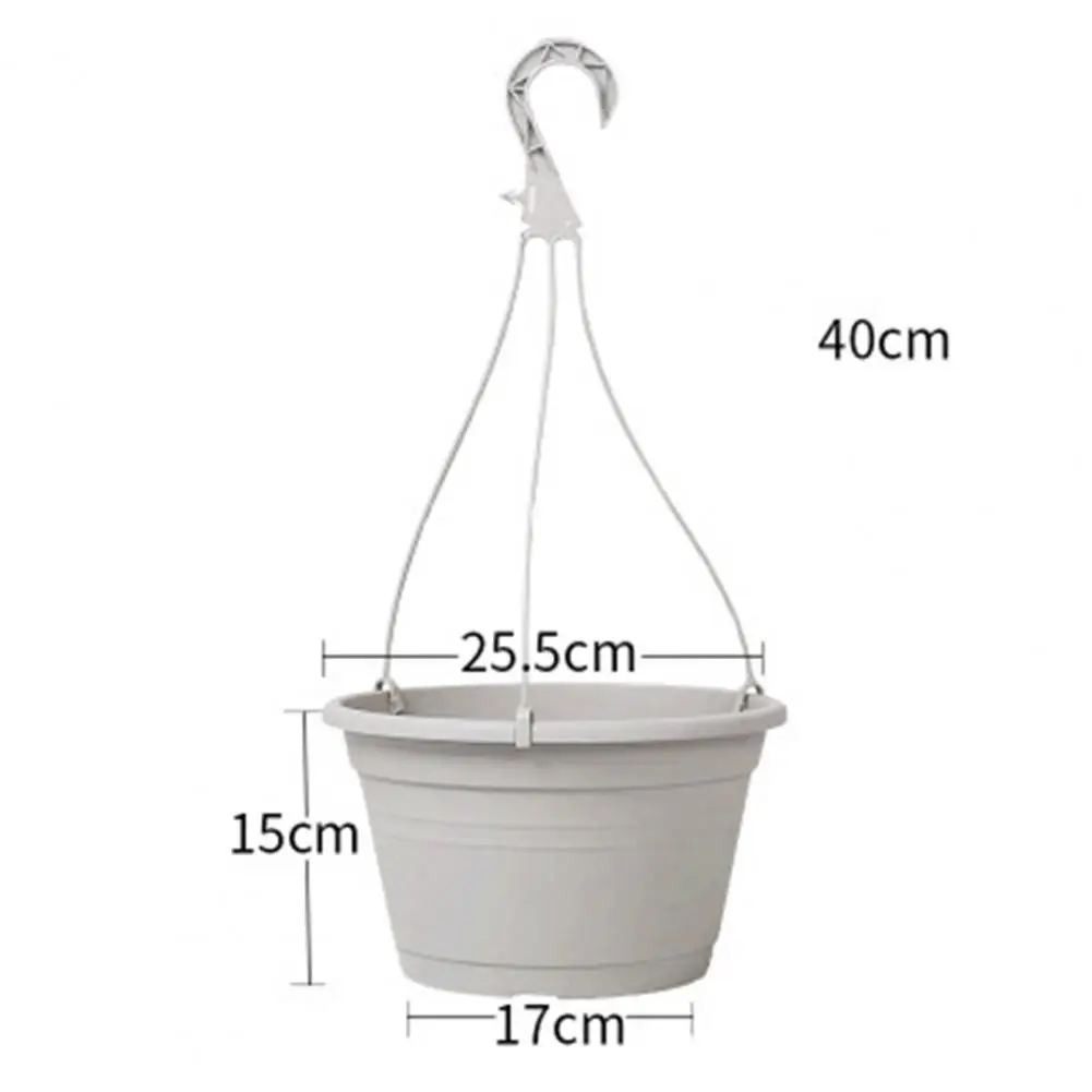 

Plant Pot Fall Resistant Eco-friendly Resin Black Hanging Flower Pot for Outdoor