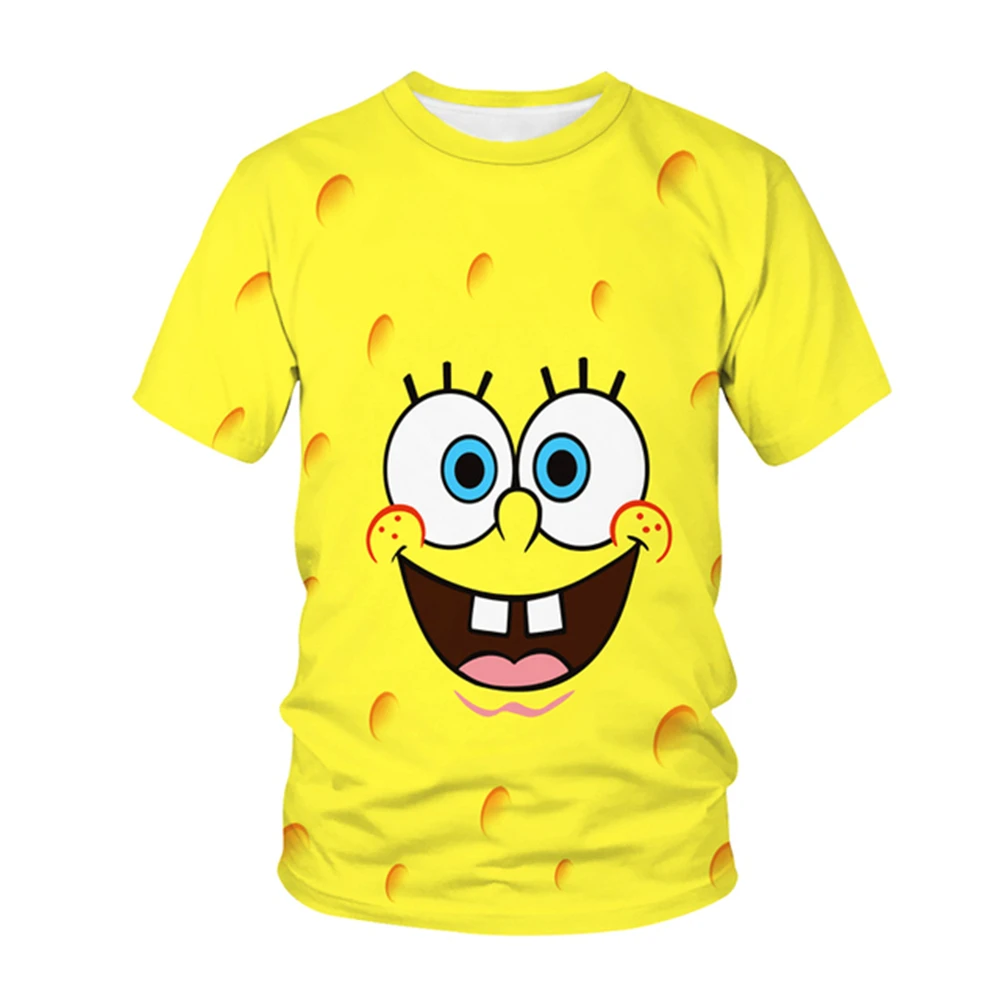 

2022Funny Yellow Bob t-Shirt Men's Sponge Family Printing 3D T-Shirt Sportswear Men's Cartoon Cartoon T-Shirt Unisex Hoodie Cut