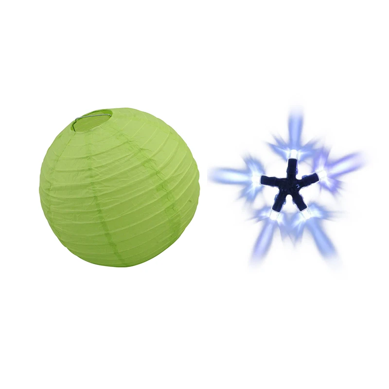 green with LED 1st 8 ''(20 см)/10''(25 см)/12 ''(30 см) фонарики из белой бумаги+ белый светодиодный светильник Круглые лампы-фонари фестиваль свадебное украшение - Цвет: green with LED