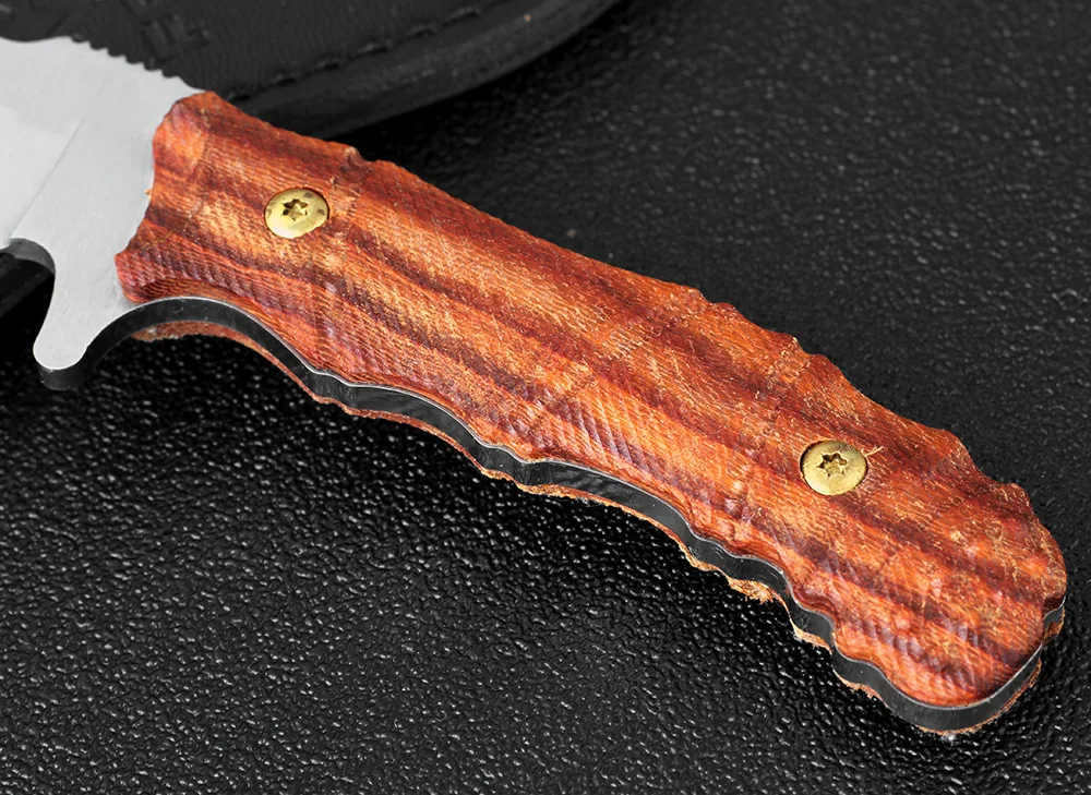 KKWOLF полный Tang охотничий нож с фиксированным лезвием карманный тактический для