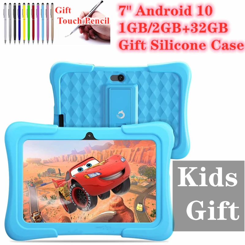 

7 Inch Q8 Android 10 With Silicone Case 1GB RAM 32GB ROM Quad Core Google Play Cortex-A35 64-bit WiFi Dual Cameras Tablets PC