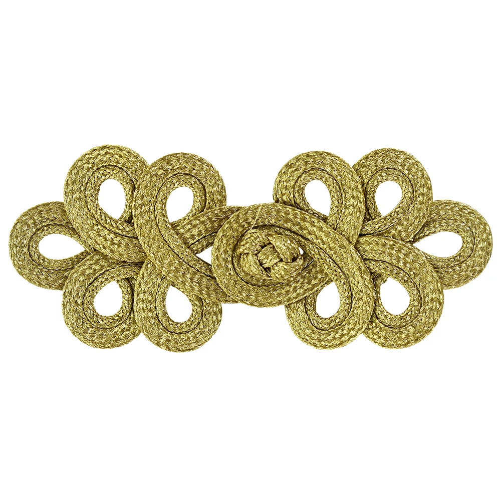 5 компл. Большой золотой шнур плетеный петельная застежка Закрытие узел пуговицы