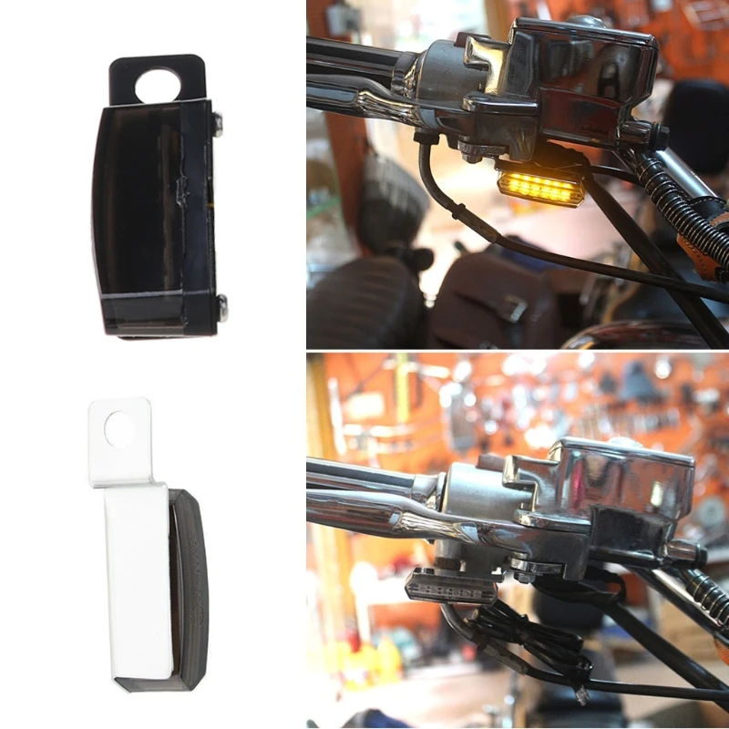 

2pcs Smoke Mini LED Motorcycle Turn Signal Indicators Front Rear Blinker Lights 1XCF