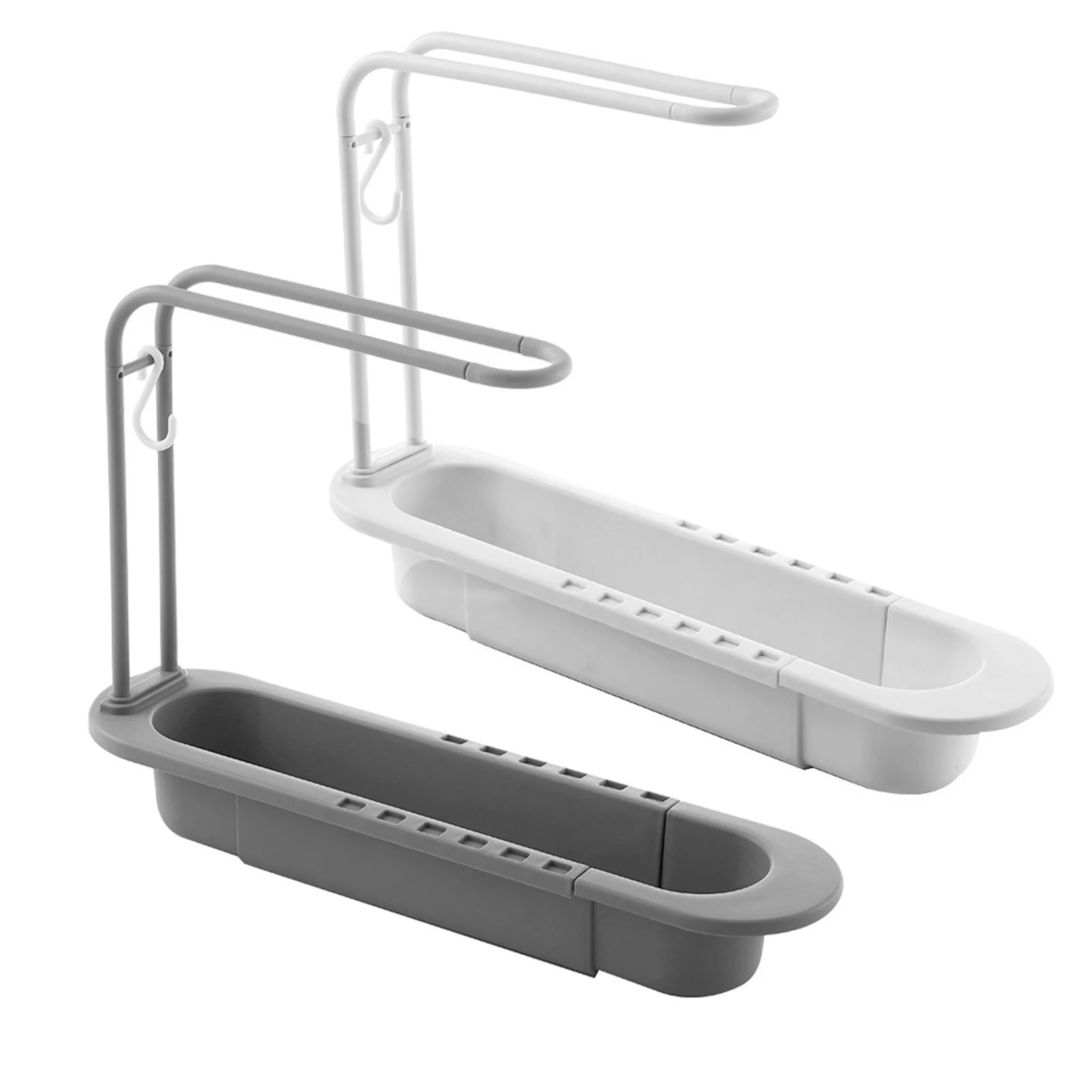 

Retractable Detachable Sink Storage Rack Sponge Washing Pot Brush Drainage Finishing Storage Rack Easy To Cleaning