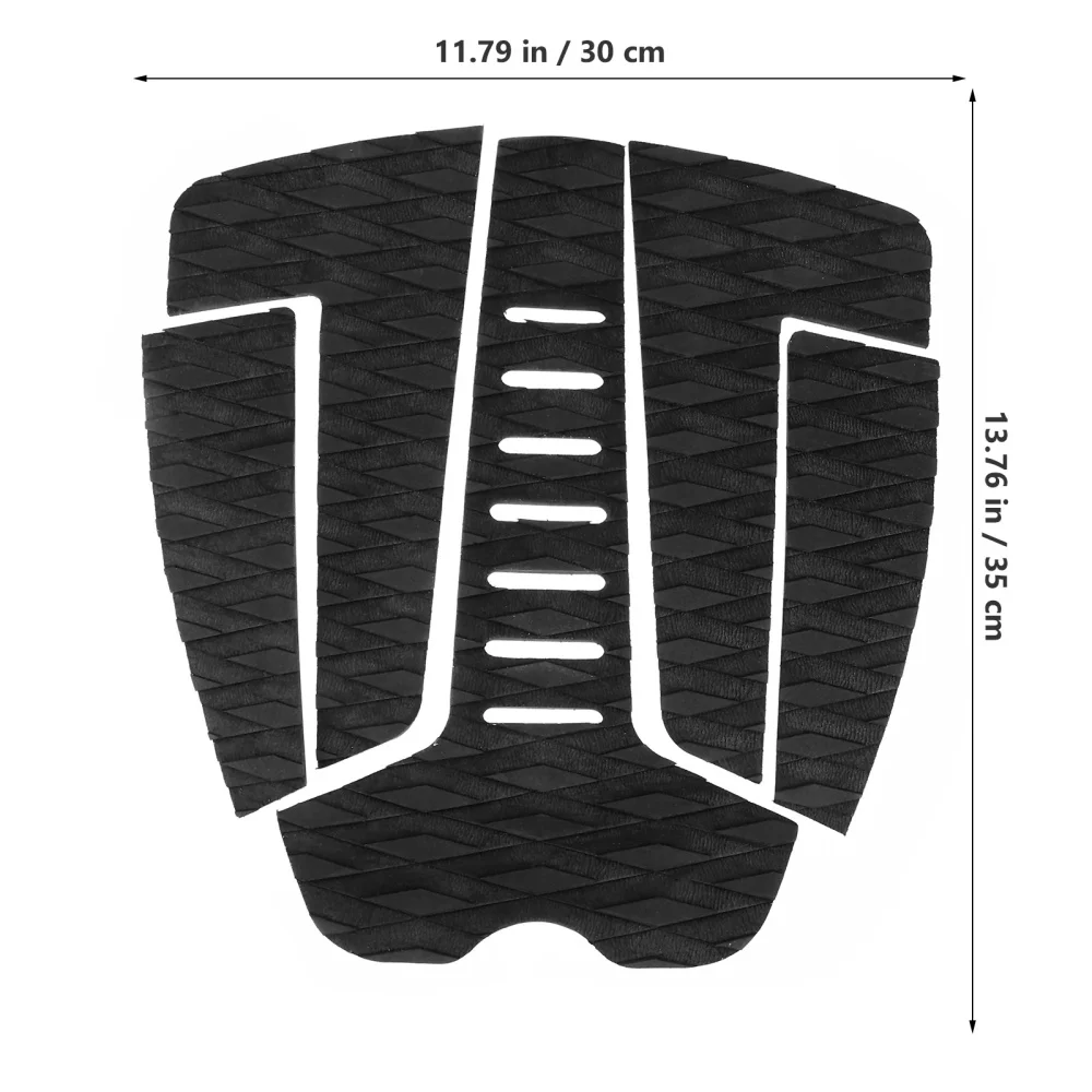 

1 Set 5pcs EVA Surfboard Tail Pads Anti-slip Pads Surfboard Accessories (Black)