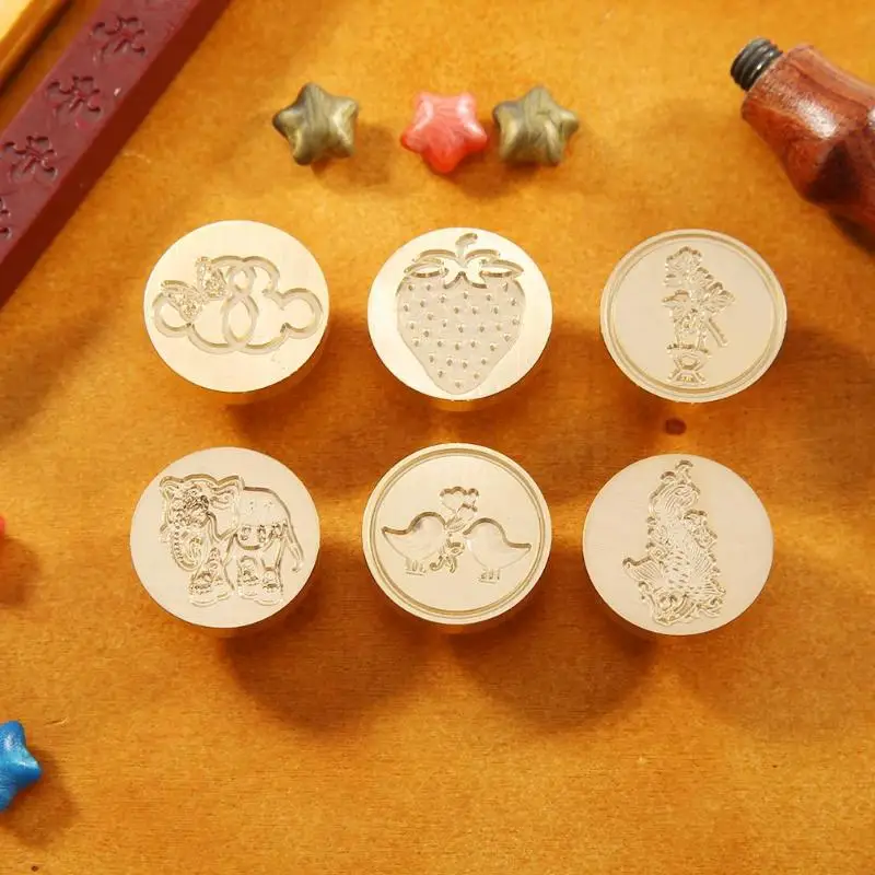 Восковая печать с ручкой из палисандра старинный дворец металлическое растение