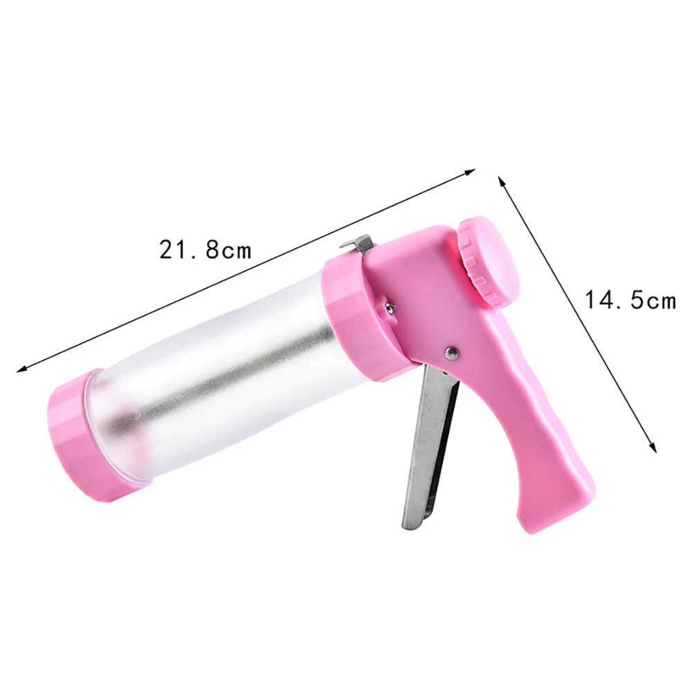 

23Pcs/set Multifunctional Decorator Cookie Mould Cream Baking Tool Decorating Gun Decorating Prints 2020 New Pink 362