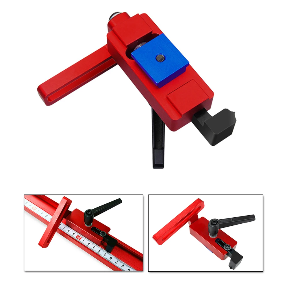 

1*Woodwork Tool Chute Stopper Aluminium Alloy Miter Track Stop T-Track Tool New