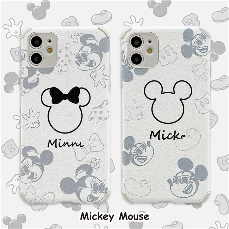 

Аксессуары для телефонов DISNEY, чехлы для iPhone 11 с Микки и Минни, мягкий чехол для iPhone 12 Pro Max, XR, XS, 7, 8 Plus, HUAWEI P30, 40