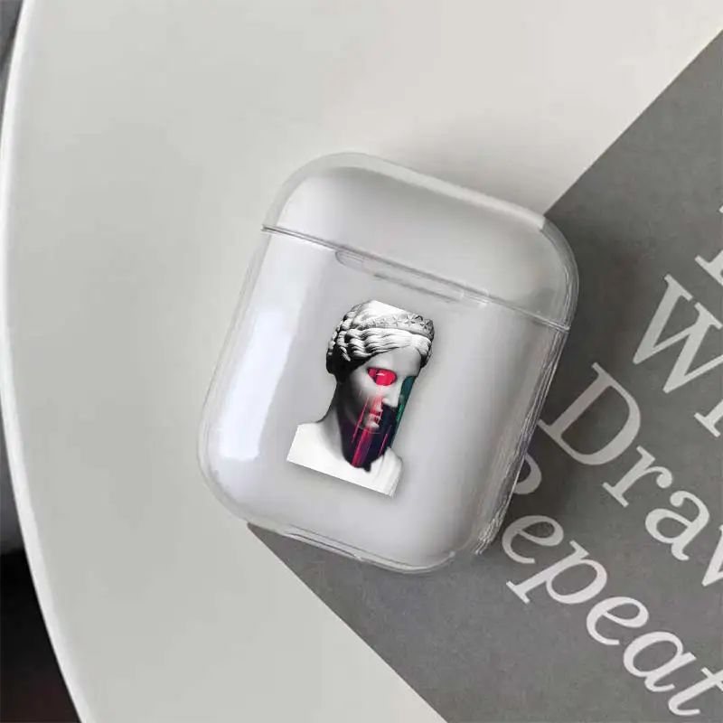 Симпатичный чехол для Apple airpods мультяшный Забавный с изображением статуи