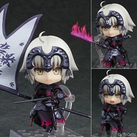 new 10cm anime fate stay night q version saber apocryphe jeannedarc joan of arc with flag figures action toy figures with box