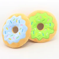 2021 new donuts plush pet dog toys for dogs chew toy cute puppy squeaker sound toys funny puppy small medium dog interactive toy