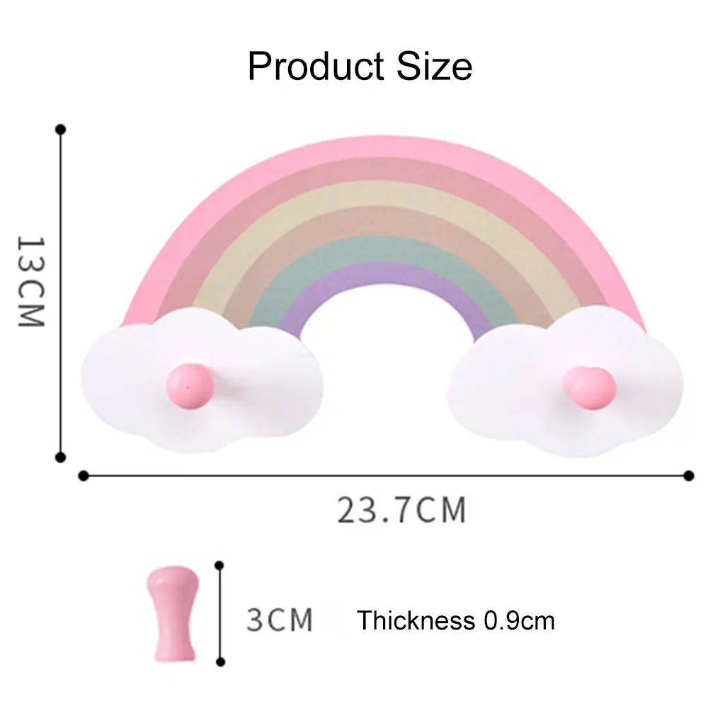 Настенное украшение для дома радужные крючки хранения пальто и шляп в