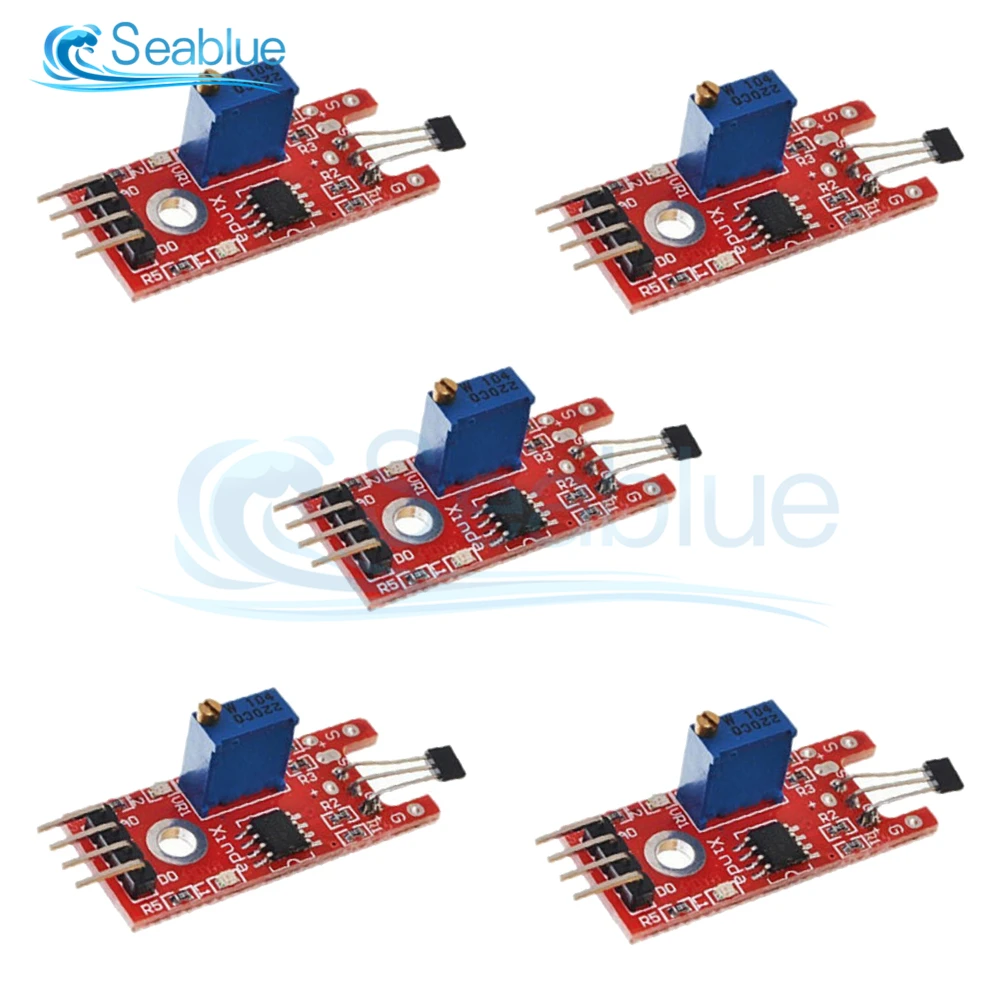 5 шт./лот 4Pin KY 024 линейные магнитные переключатели Холла счетчик скорости модуль