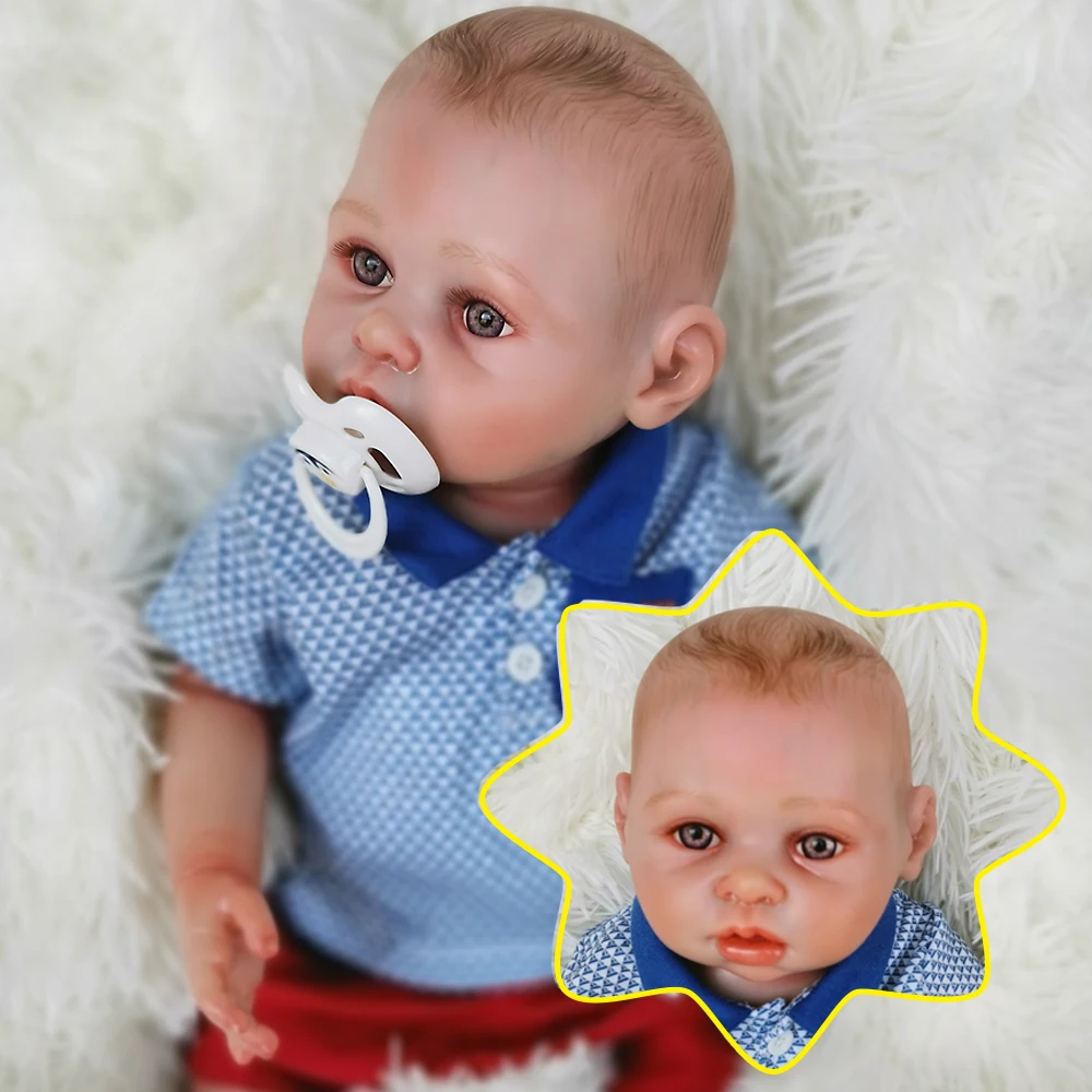 Высококачественная кукла bebe reborn Baby 16 ''ручной рисунок волос силиконовая