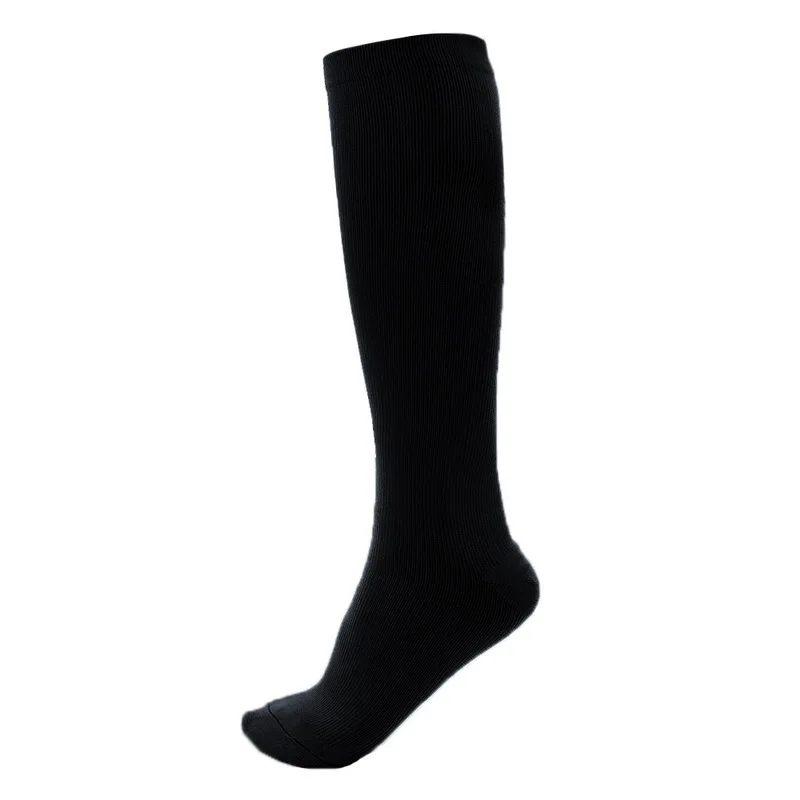 SFIT Chaussette, футбольные мужские носки, компрессионные чулки для бега, баскетбола, велоспорта, Стрейчевые хлопковые спортивные носки для улицы - Цвет: Black
