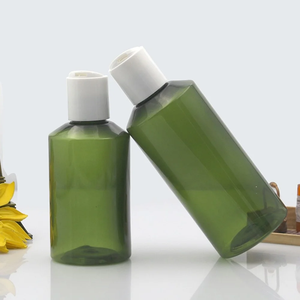10 шт. Пластик Бутылка диск верхнего Кепки темно зеленый пустой косметический