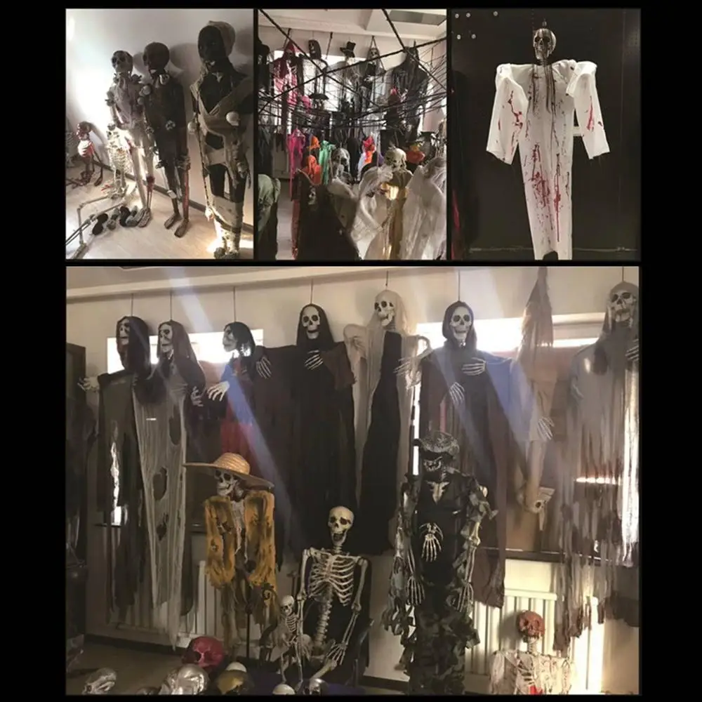 Скелет полноразмерный для Хэллоуина реалистичная модель человека с черепом