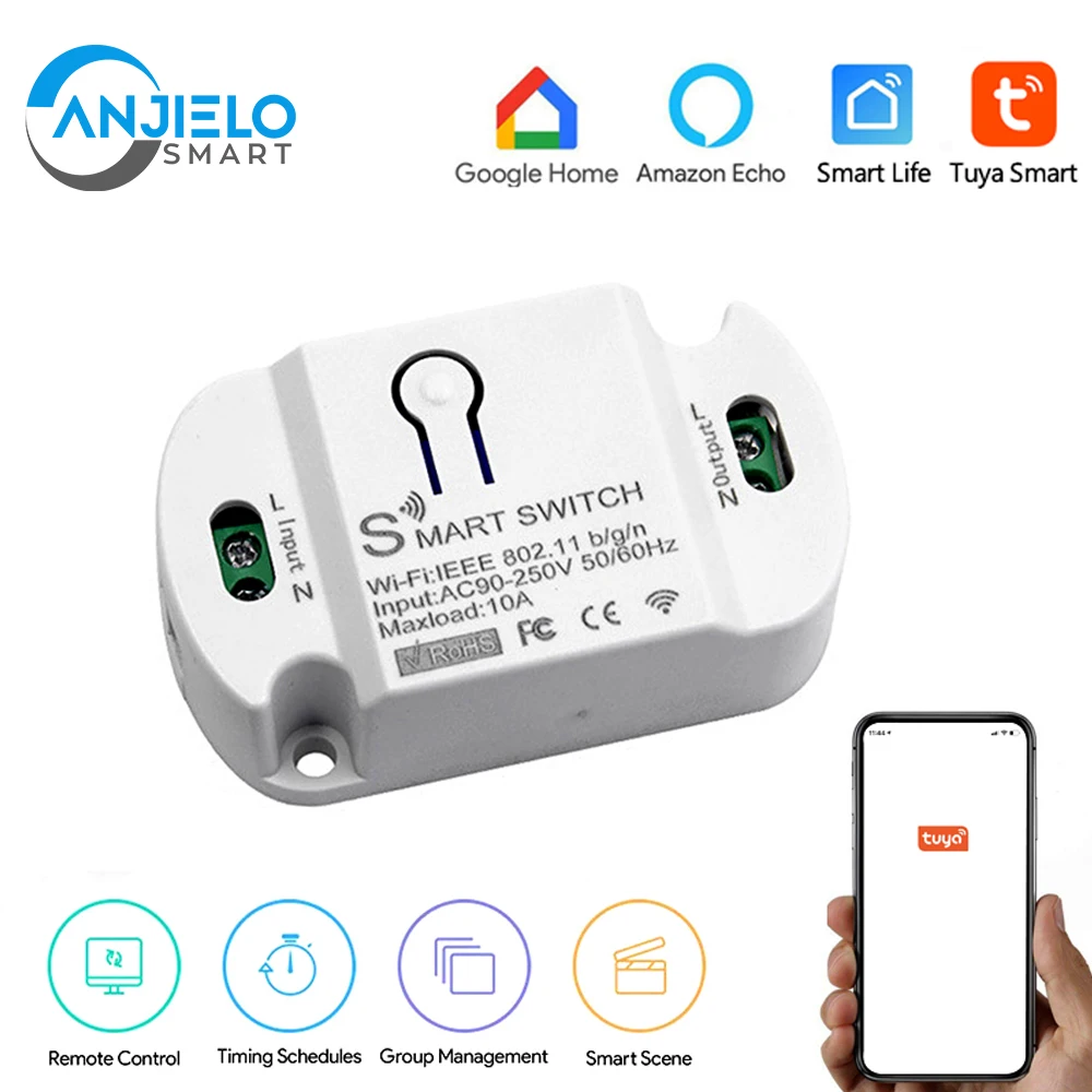 

Модуль переключателя Wi-Fi с управлением через приложение, 10 А