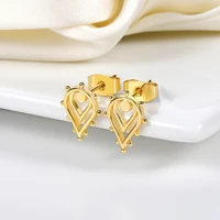 new korean statement earrings for women cute stainless steel geometric gothic earings brincos 2021 fashion jewelry gift