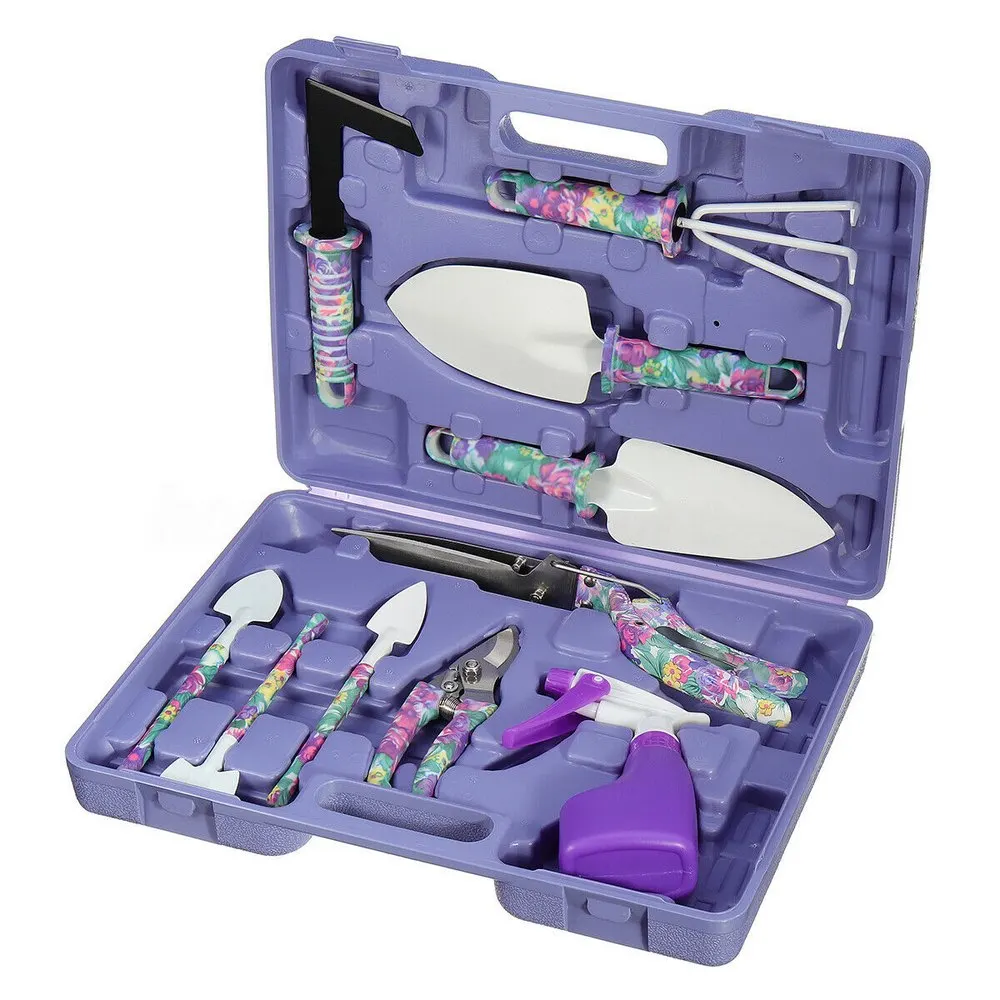 Разноцветный садовый набор инструментов лопата грабли машинки для стрижки