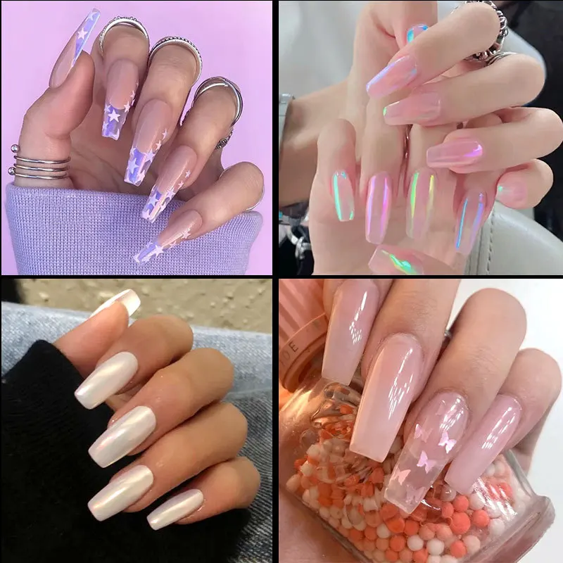 500pcs acrylic nail tips fake nails capsule ongle nail supplies for professionals unghie finte manicure Tool soft gel full cover