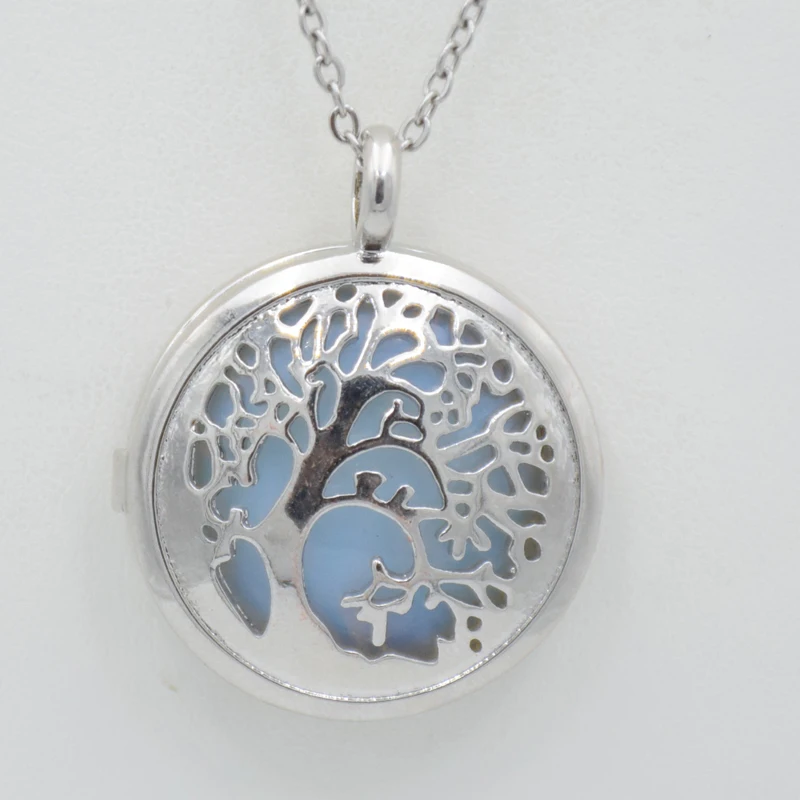 Женские медальон кулон ожерелье полый Медный Круглый Древо жизни коробка