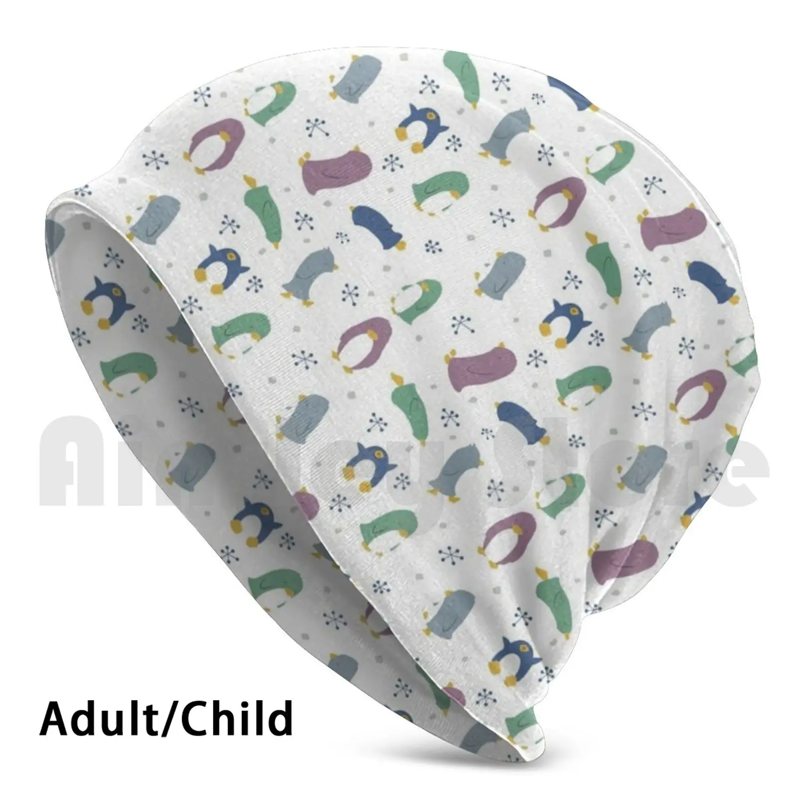 

Playful Penguins Hat 720 Hat Green Penguin Blue Penguin Purple Penguin Penguins At Play Baby