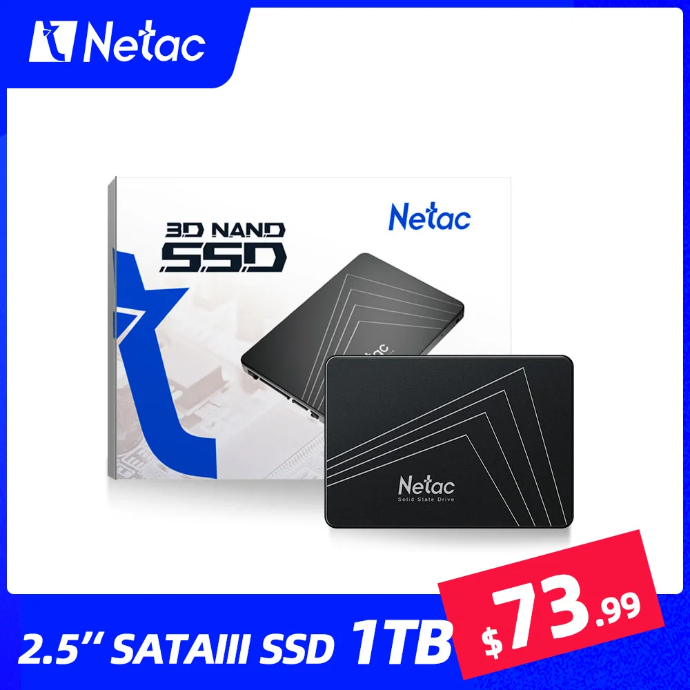 Жесткий диск Netac SSD 1 ТБ 2 SATA 480 ГБ 512 5 дюйма SATA3 Внутренние твердотельные диски для