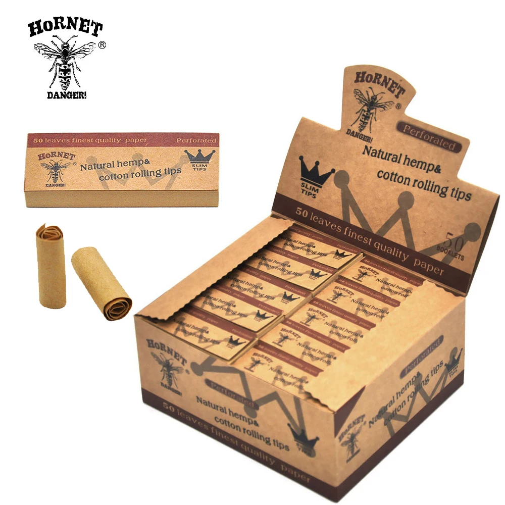 

1Box DIY tobacco rolling Filter Natural Smoking Cigarette Filters holder weed paper for hand Rolled smoke accessories