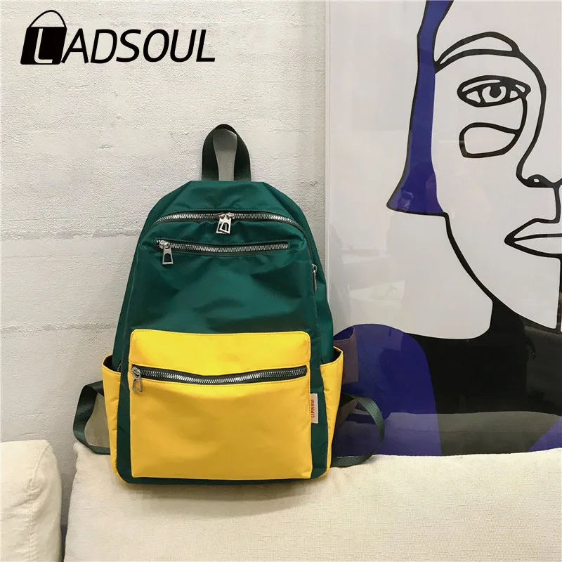 LADSOUL/новый стиль школьные рюкзаки для подростков девочек и мальчиков рюкзак из