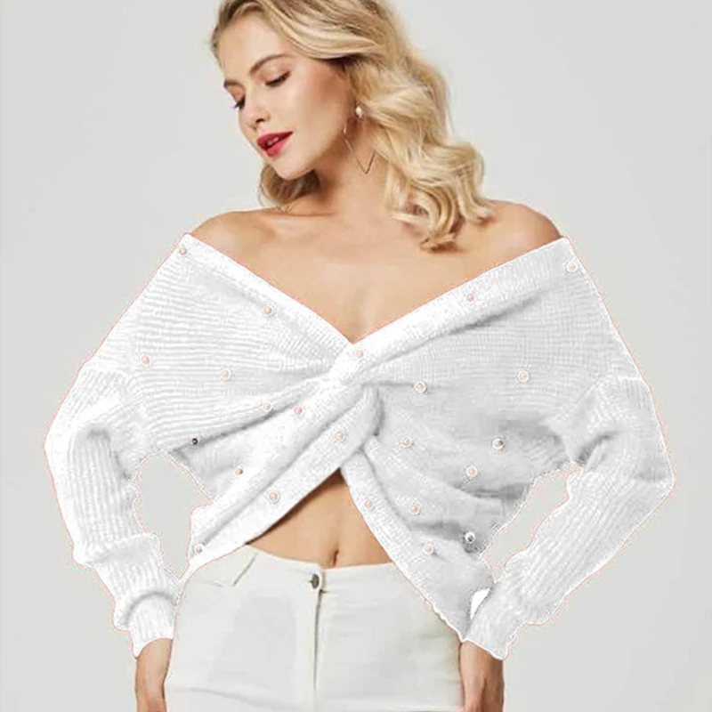 Женские свитера 2020 вязаный женский сексуальный пуловер с открытой спиной и