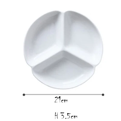 plate-8 inch white Японский разделенный поднос разделенная тарелка для завтрака для обеда ужина Heatable керамическая тарелка для домашнего отеля ресторана шуол - Цвет: plate-8 inch white