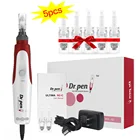 Штыковая Dr-ручка с иглами, картридж для отшелушивания, сужения пор, Электрический микро-роликовый Дерма-ручка, терапевтический инструмент для красоты