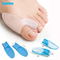 2pcs silicone gel toe separator hallux valgus spreader overlapping foot pain relief corrector thumb cushion concealer protector