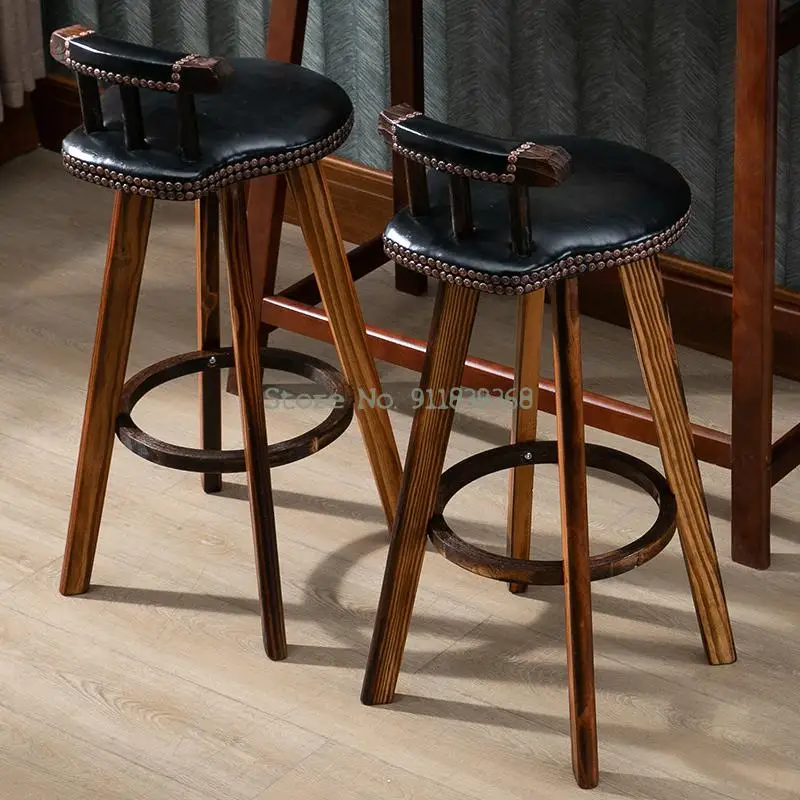 Карбонизированный классический барный стул в стиле ретро американский кассир