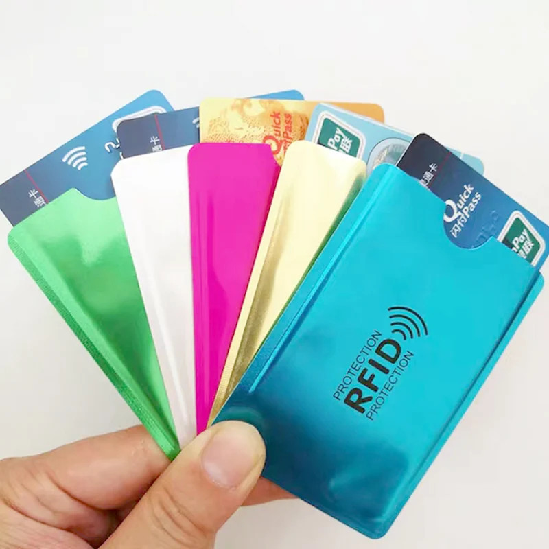 10 шт./лот анти сканирующий rfid кошелек антимагнитный держатель NFC для карт защита