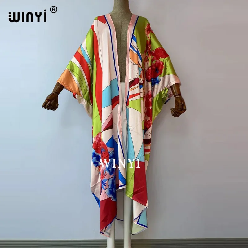 WINYI летнее платье 2021 женский кардиган Стич халат кимоно коктейльное sexcy Boho Макси
