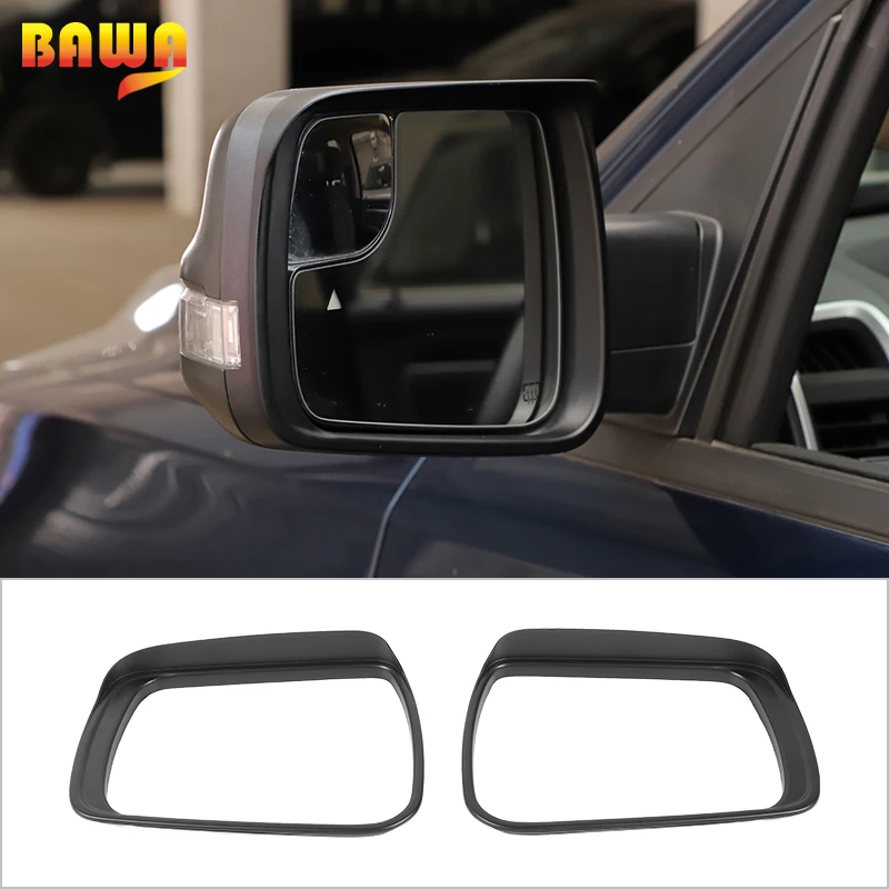 

BAWA Car Rearview Mirror Decoration Frame Stickers For Dodge RAM 2018 2019 2020 2021 Exterior Parts Accessories For Dodge RAM