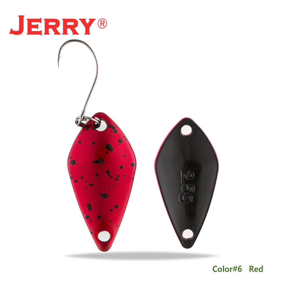 Jerry 2,5 г 3,5 г 5,5 г маленькие микро рыболовные ложки форель Колеблющаяся блесна для рыбалки Спиннер приманка двухсторонний цвет - Цвет: red