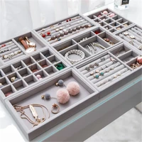 velvet jewelry trays organizer jewelry storage display trays velvet for drawer earring necklace bracelet ring organizer case