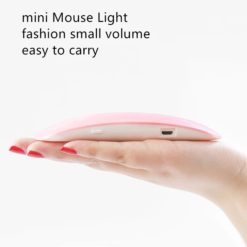 Розовый Белый УФ светодиодный светильник Сушилка для ногтей мини лампа с USB 6 Вт