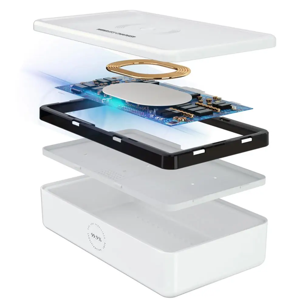 Портативный дезинфицирующий прибор для смартфонов с УФ-подсветкой стерилизатор
