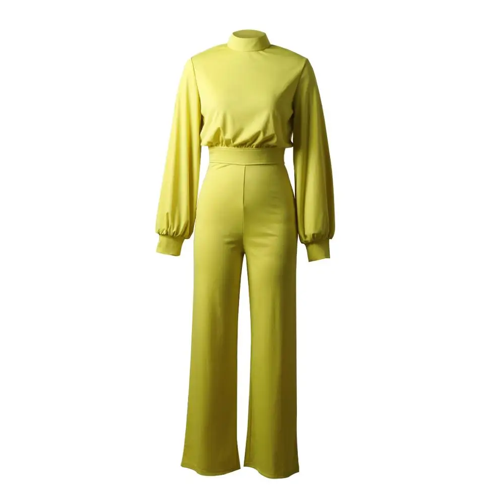 

2020 Sexy Bodysuit European And American New Style Long-sleeved High-necked Backless One-piece Trousers Autumn Winter Women
