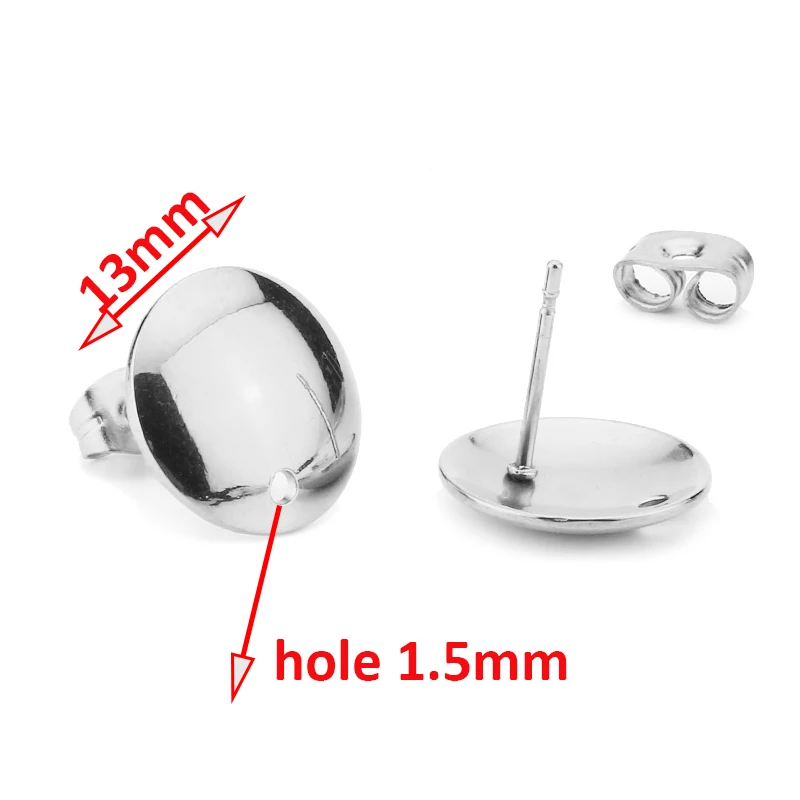 20 шт./лот прямоугольные серьги ручной работы из нержавеющей стали с петлей |