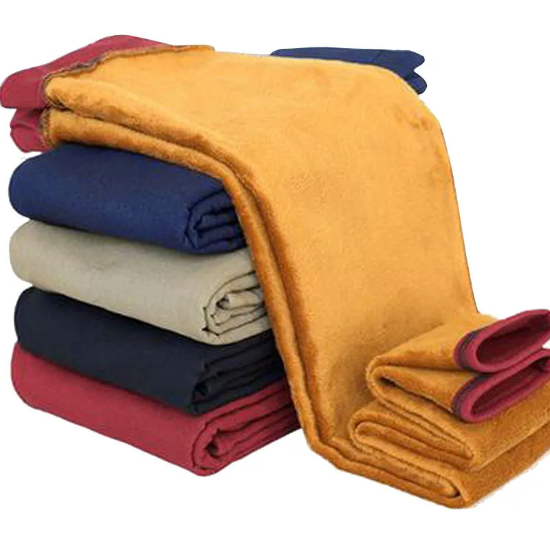 Женские флисовые леггинсы с высокой талией Зимние теплые плотные узкие брюки