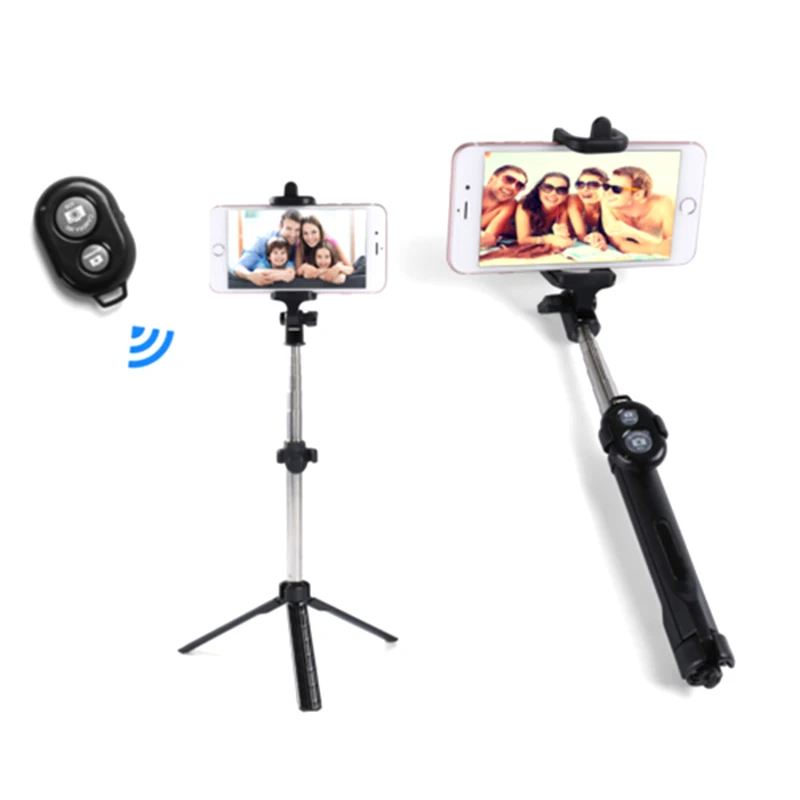 3 в 1 Беспроводная Bluetooth селфи палка Мини Выдвижная Настольный Штатив с