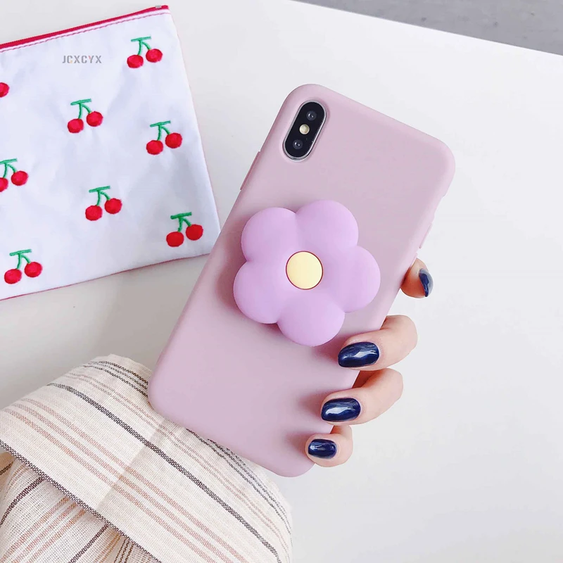 Мягкий мультяшный чехол для телефона с милыми цветами iphone X XR 13 12 11 Pro Max 6 7 8 Plus