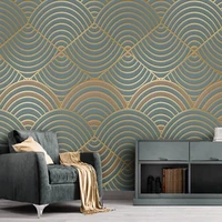 custom any size mural wallpaper modern 3d abstract golden lines background wall decoration painting living room papel de parede